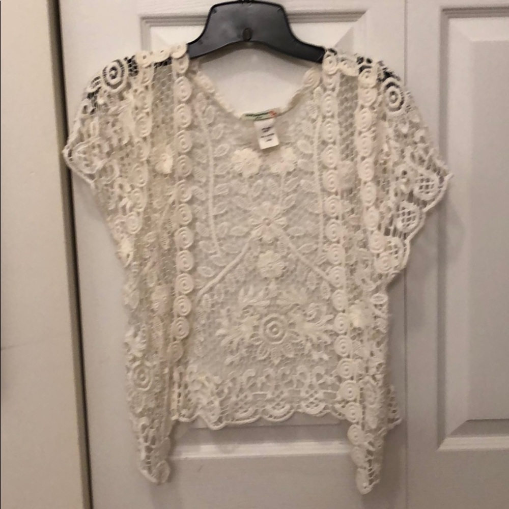 White lace cardigan